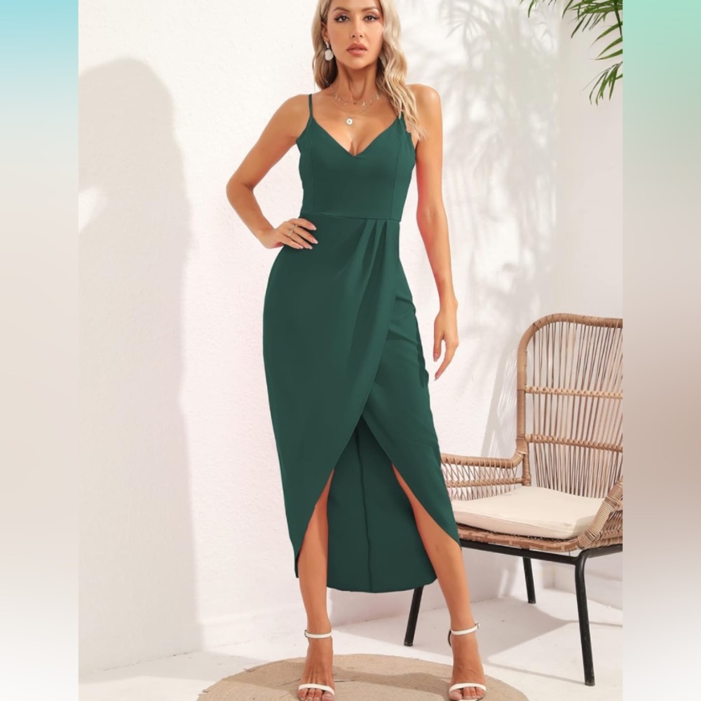Aigeman green tulip front dress